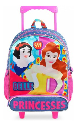 Mochila Morral Grande Con Ruedas Princesas Capi