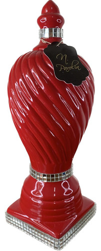 Vaso Cerâmica Vermelho Espelhado 30cm