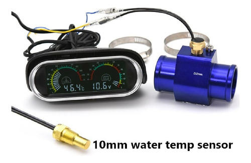 Marcador De Temperatura + Voltímetro Digital Con Adaptador 