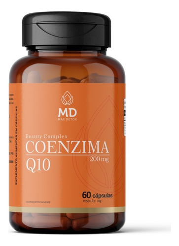 Coenzima Q10 200mg 60 Cápsulas Max Detox