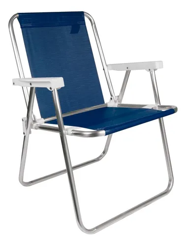 Cadeira Praia Alta Alumínio Sannet 110 Mor Camping Piscina