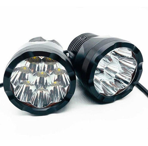 Imagen 2 de 6 de Kit De Faros Exploradoras Para Moto Sercomoto Sm812 Led 65w