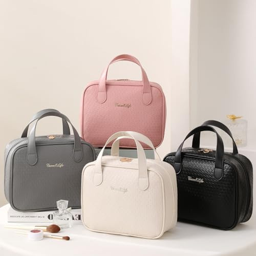 Bolsa De Maquillaje De Viaje Blanca Gran Capacidad Resistent
