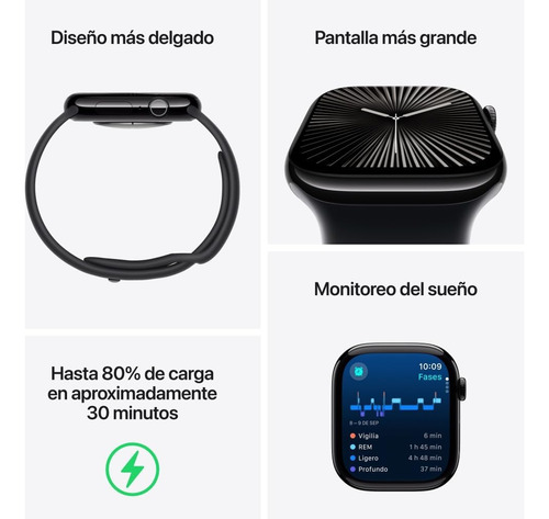 Apple Watch Series 10 (gps + Cellular, 42mm) - Caja Aluminio Dorado Milanés Dorado Dorado (Reacondicionado)