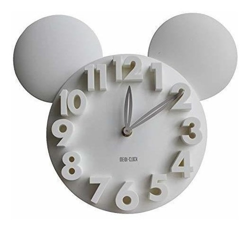 Reloj De Pared Con Diseño De Mickey Mouse Y Numeros En 3d