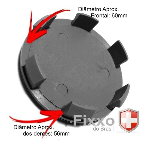 Imagem 2 de 9 de 4 Calotinhas Miolo Tampa Roda Fiat Toro Black Jack