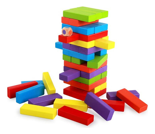Juego De Mesa Torre Tambaleante De Bloques De Madera