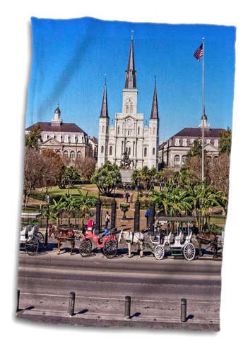 Toalla De Mano 3d Rose Saint Louis Cathedral En New Orleans 