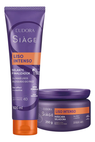 Kit Eudora Siàge Liso Intenso Máscara Leave-in (2 Produtos)