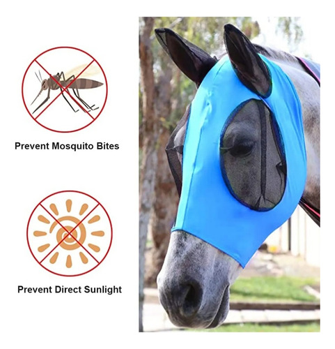 Protector De Moscas Y Zancudos Para Ojos Y Oídos Del Caballo