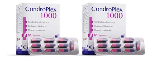 Combo 2 Unidades Condroplex 1000 Para Cães 60 Capsulas Avert