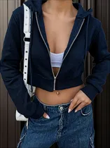 Comprar Chompa Sudadera Corta Con Capucha - Talla Xs