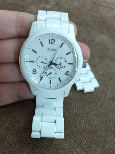 Relógio De Pulso Guess Branco - Lindíssimo!