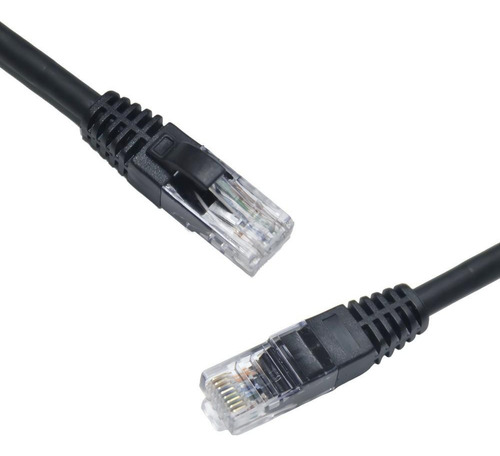 Patch Cord Cat6 24awg Preto 0,50 Centímetros