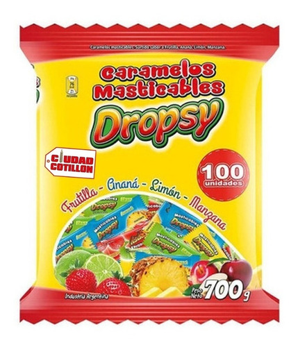 Caramelos Másticables Dropsy Frutal 700grs Ciudad Cotillón