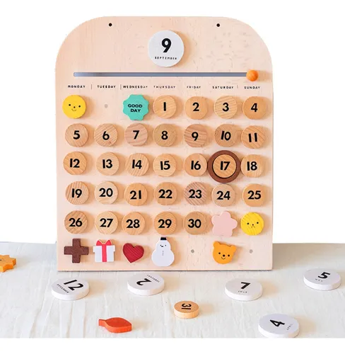 Juego Didáctico Calendario Montessori Madera - Kidscool