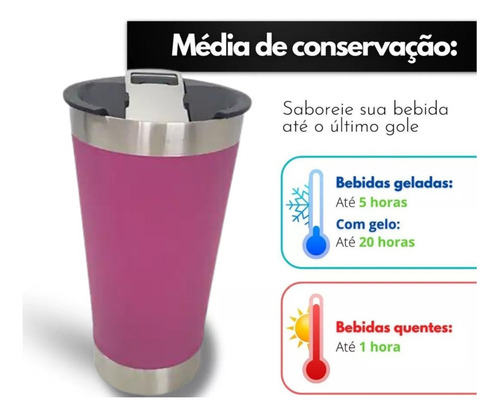 Vaso térmico para cerveza, café y té, 473 ml, con tapa roja, vaso térmico de 473 ml con tapa y abridor para cerveza