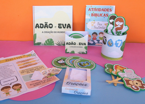 Kit Completo De Recursos Visuais Bíblicos - Adão E Eva