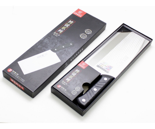 Faca Oriental Cutelo Grande Multiuso Inox 32x10cm
