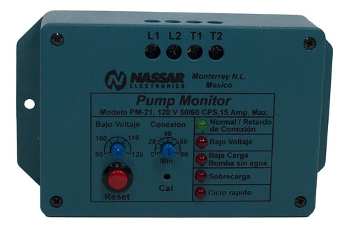Pump Monitor Protección Contra Sobrecarga/ Baja Carga 1f
