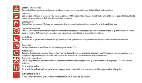 Imagen 6 de 7 de Aire Minisplit Inverter 3 Tonelad 36000 Btu F/c Tcl