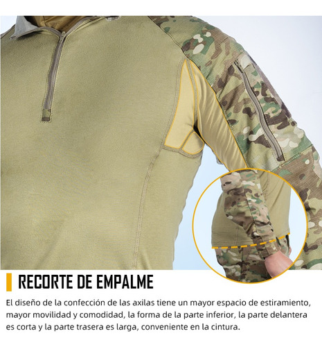 Camisa Playera Táctico G4 Manga Larga Codal Juego Militar