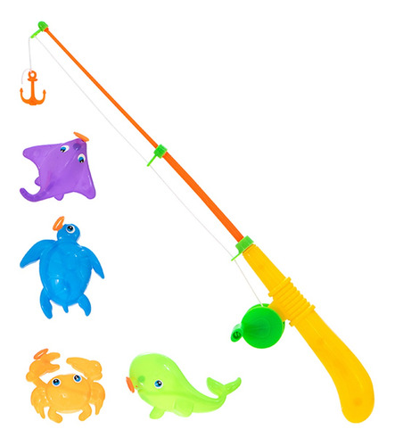 Imagem 3 de 5 de Brinquedo Pega Peixe Vara Com 3 Peixes Divertido Crianças