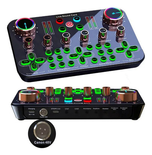 Micrófono De Condensador Bm800 V8 Kit Tarjeta De Sonido