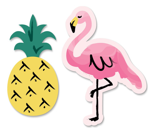 Flamingo  Partido Como Una Piña Forma Bricolaje Party 24