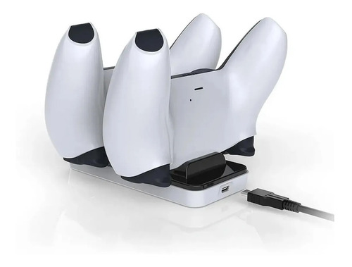 Imagen 3 de 7 de Base De Carga Para Joystick Ps5 Doble Con Indicador Led