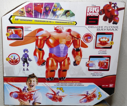 Ban Dai Big Hero 6 Deluxe Flying Baymax 30cm & Hiro (Usado)