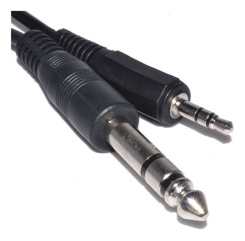 Cable De Plug Stereo 6.3 Mm Macho A 3.5 Mm Macho 1.5 M 