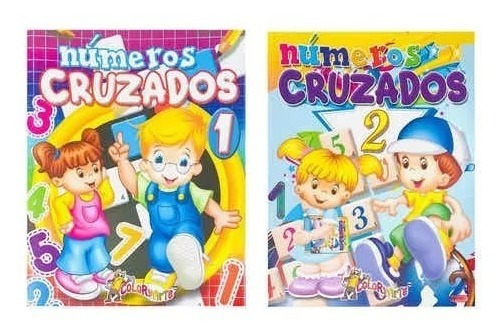 Set 2 Libros Números Cruzados - Didácticos Infantil