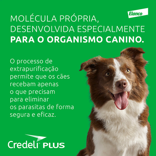 4 Credeli Plus Elanco Para Cães De 22 A 45 Kg - 1 Comprimido