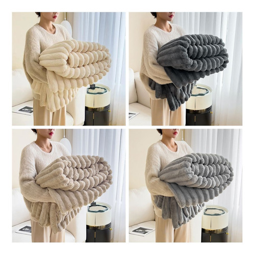 Colcha Acondicionadora De Algodón Warm Blanket, Color Liso