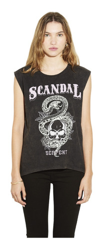 Musculosa Scandal Koxis  Negro Mujer