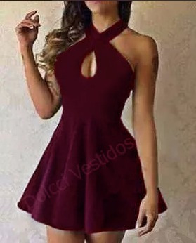 vestido decote gota