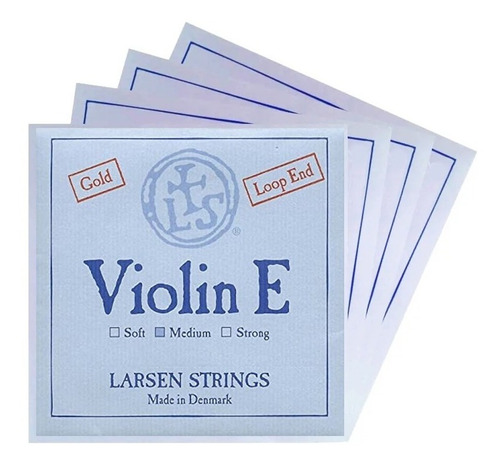 Encordoamento Larsen Para Violino Medium Loop End Mi Gold