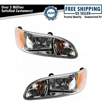 Eagle Eyes Headlight Lamp Assembly Lh Rh Kit Pair For Pe Oab