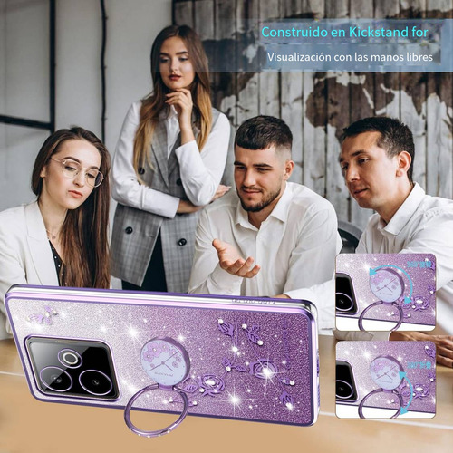 Funda Con Diseño De Flores Brillantes Para Huawei Nova 7i/8i/9/9 Pro/7 Pro/8 Se Con Soporte, A Prueba De Golpes