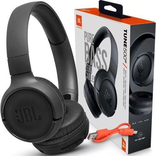 Fone De Ouvido Bluetooth Headphone Jbl T500t Preto Original