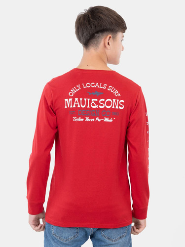 Polera Parapent Rojo Infantil Maui And Sons