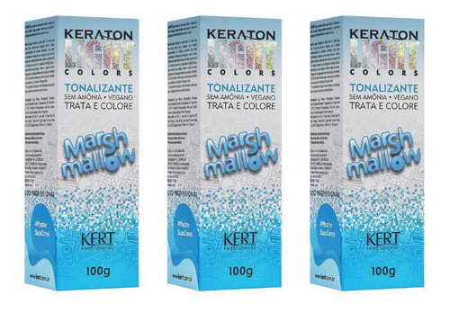 Coloraçao Keraton Light Colors Marsh Mallow - Azul-kit C/3un