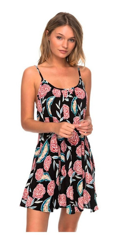 Vestidos Casuales Dama Ajuste Regular Estampado Rosas Roxy