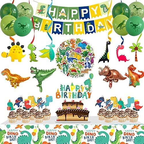 Suministros De Fiesta De Cumpleaños De Dinosaurios Ybst 104
