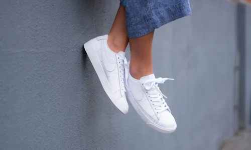 Nike blancas top de cuero mujer