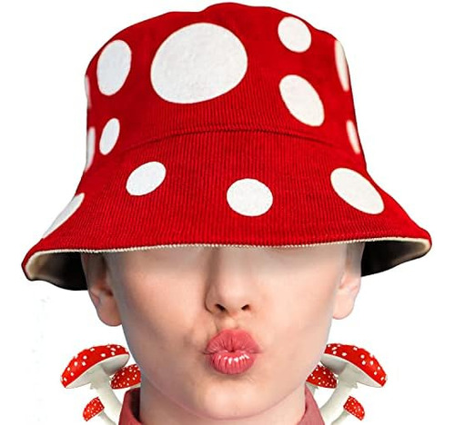 Sombrero De Hongo Shrumiez - Sombrero De Cubo De Hongo Rever