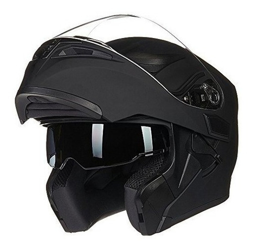 Ilm Motorcycle Dual Visor Flip Up Modular Full Face Casco Do