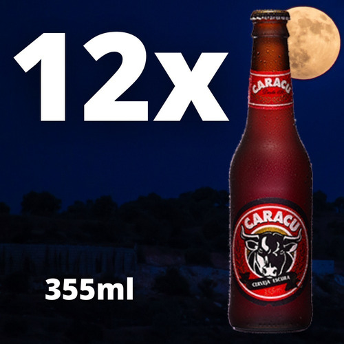 Caracu Preta Cerveja Escura Especial 12 Garrafas De 355ml