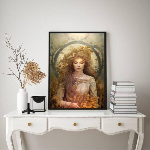 Quadro Decorativo Deméter- Deusa Da Agricultura 45x34cm